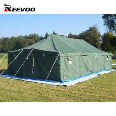 Sotish uchun suv o'tkazmaydigan yashil harbiy armiya tuzilishi qochqinlar chodiri