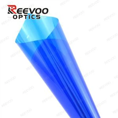 Moviy rang bezatish oynasi quyosh bo'yoq plyonka